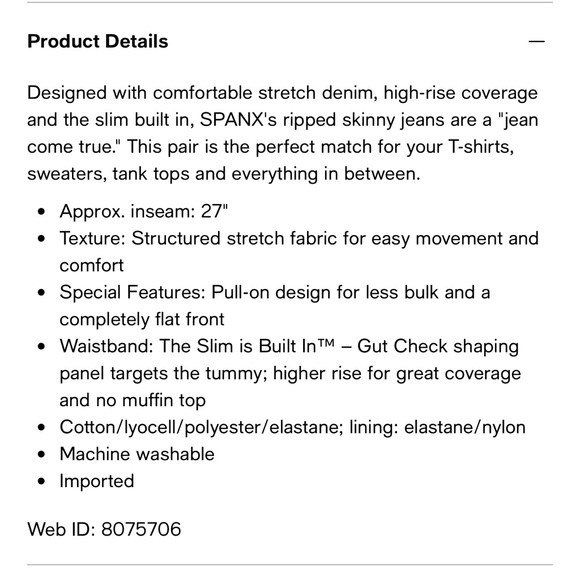 SPANX White Distressed Skinny Jeans - Picture 9 of 9